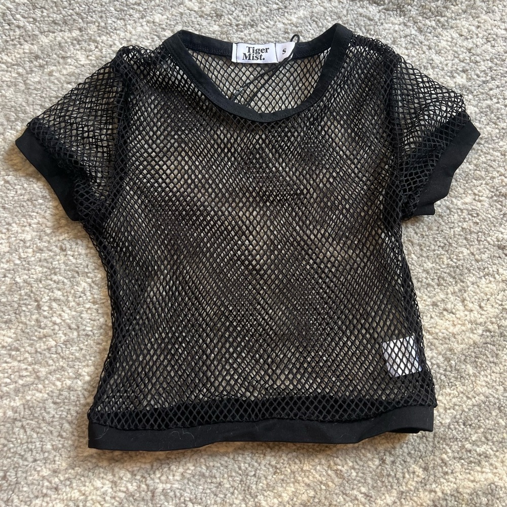 Tiger mist mesh top